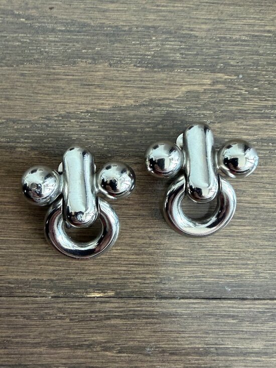Paco Rabanne Jewelry - Paco Rabanne Vintage Ball Ring Clip Earrings